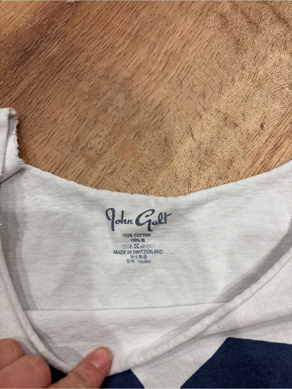 Brandy Melville White Tee with Navy '28' Graphic - Picture 3 of 3